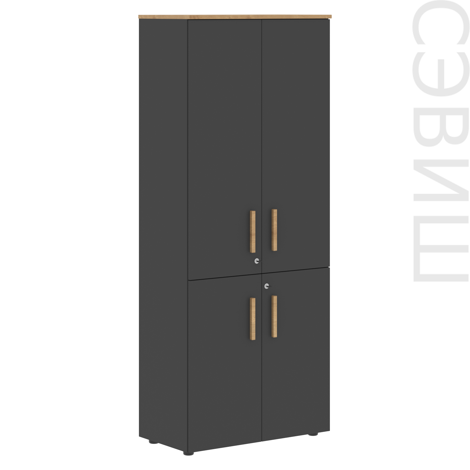 Шкаф с глухими средними и малыми дверьми FHC 80.3(Z)