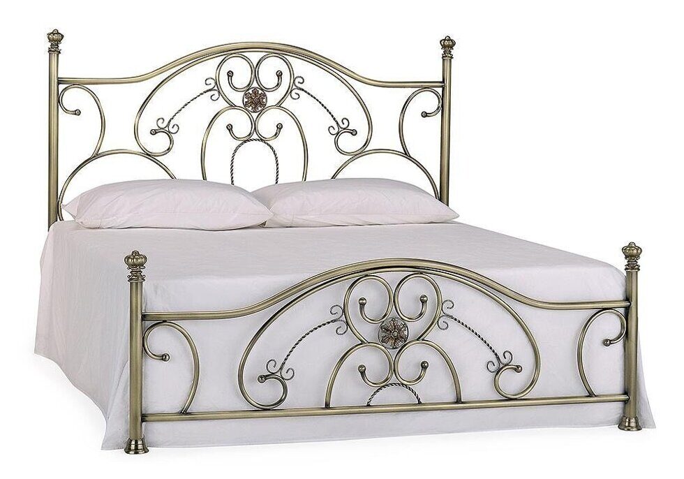Кровать металлическая ELIZABETH 160*200 см (Queen bed), Античная медь (Antique Brass) (9064,6094)