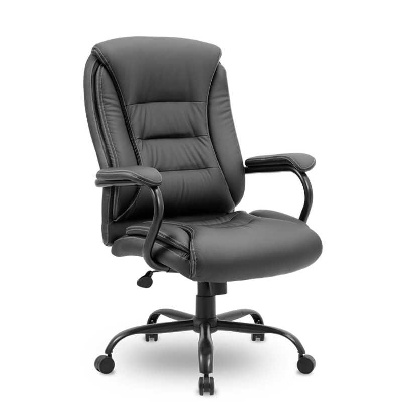 Кресло для руководителя (усиленное до 180 кг) РОВЕР ХЭВИ ДЬЮТИ М-708 BLACK