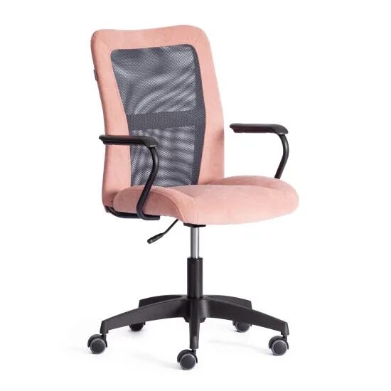 Кресло STAFF флок/ткань (розовый)