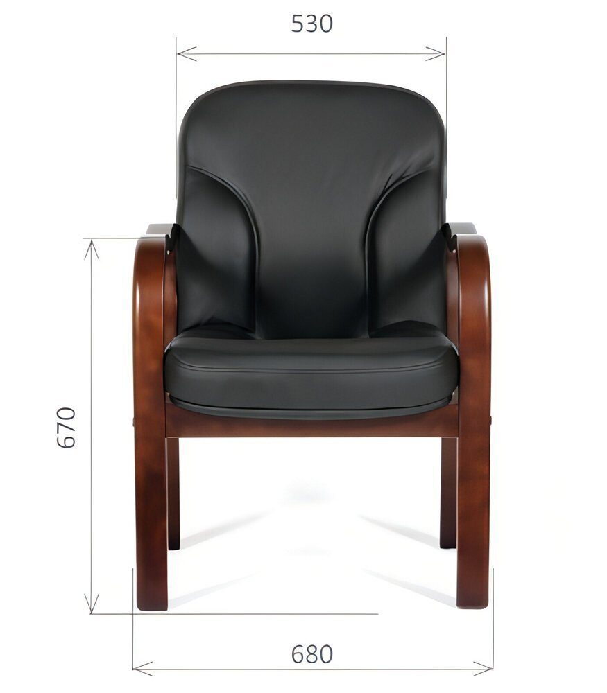 Офисное кресло CHAIRMAN 658, натуральная кожа/экокожа, черный
