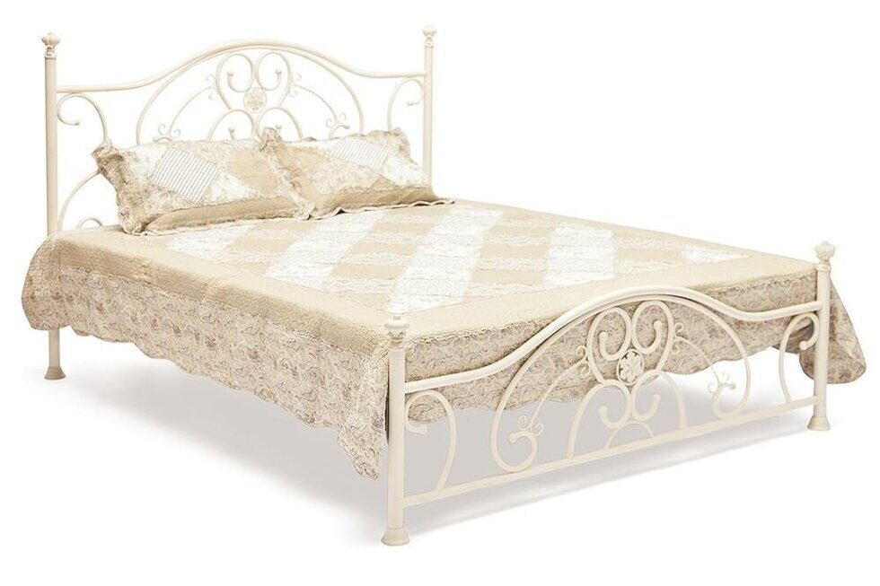 Кровать металлическая ELIZABETH 160*200 см (Queen bed), Античный белый (Antique White) (9328)