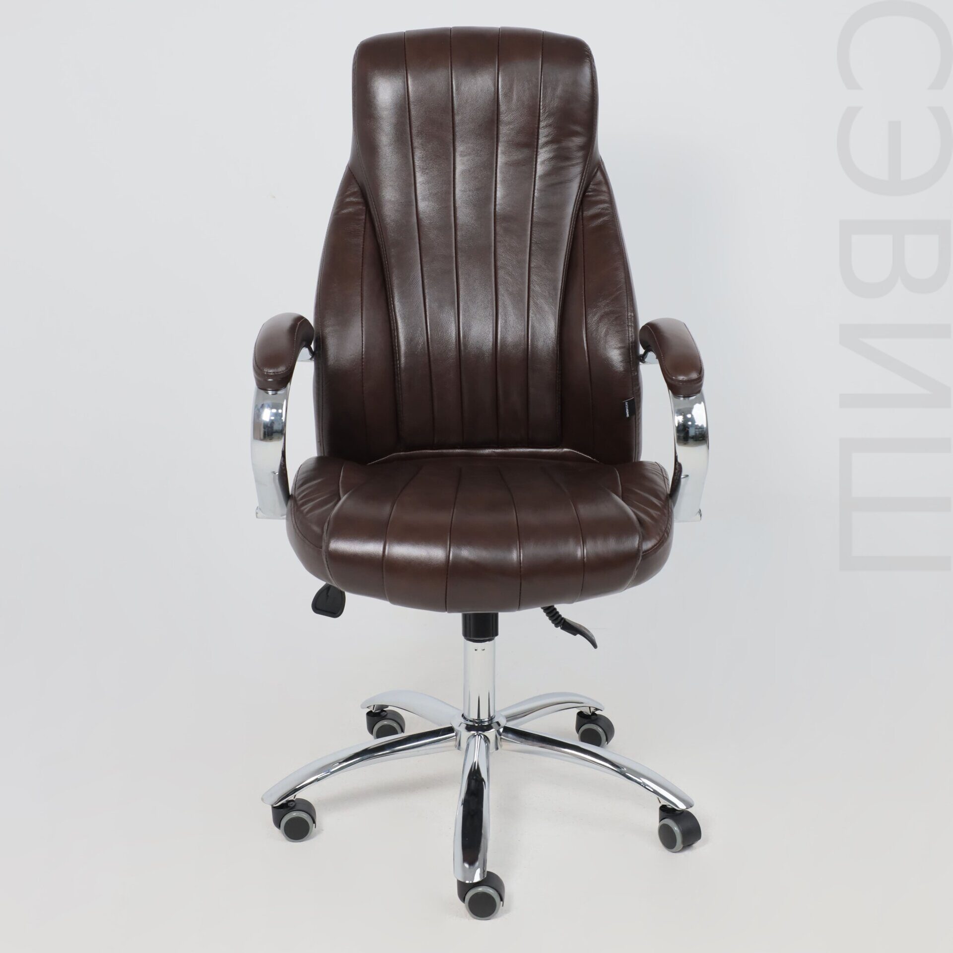 Кресло поворотное MASTIF, натуральная кожа, коричневый