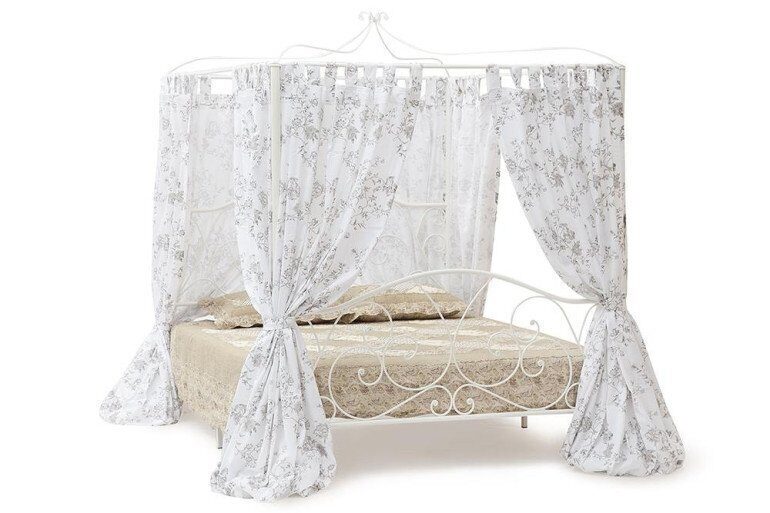 Двуспальная кровать с балдахином белая Secret De Maison «Hestia» (Хестия) (Античный белый (160 x 200см)
