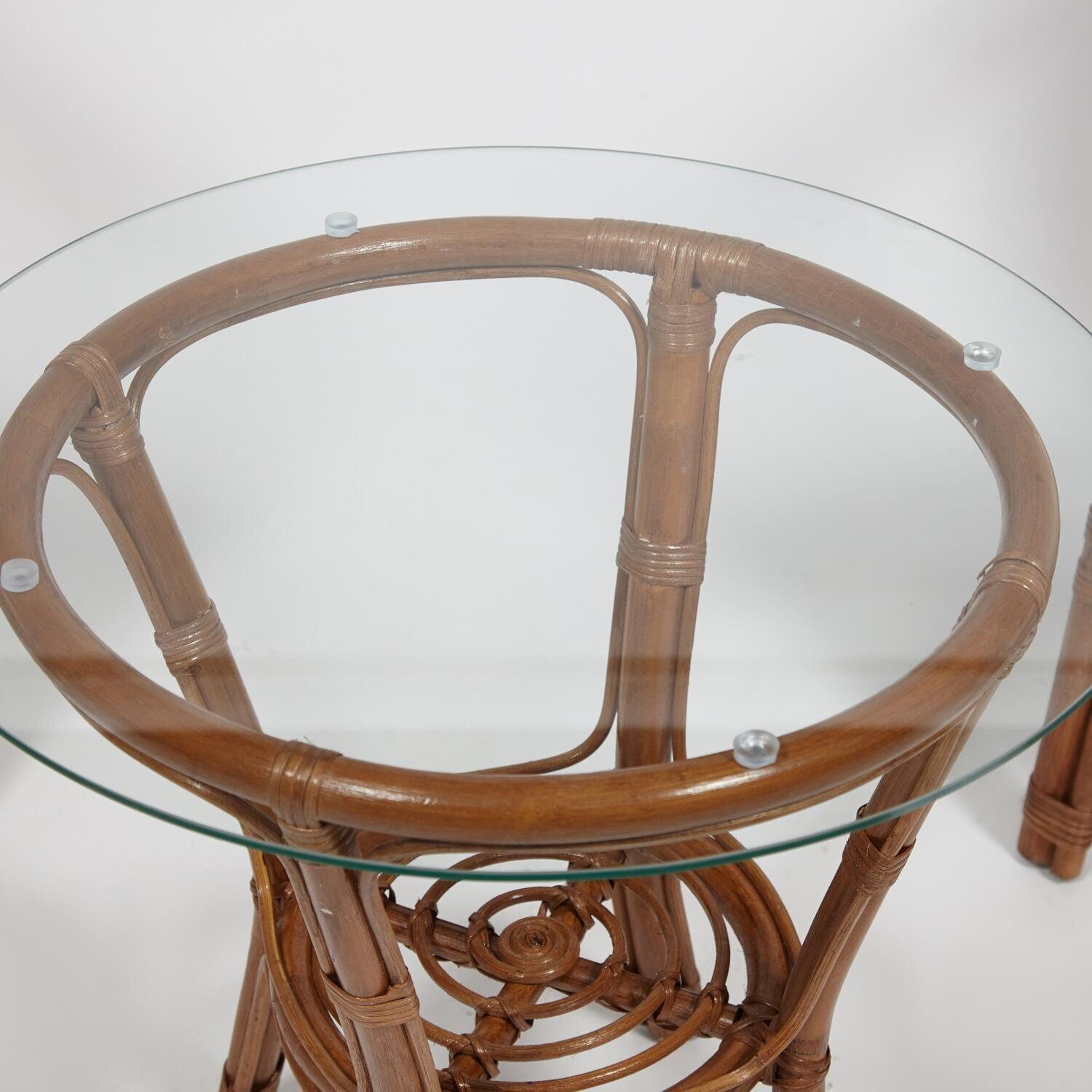 КОМПЛЕКТ " NEW BOGOTA " (  2 кресла + стол со стеклом ) ротанг