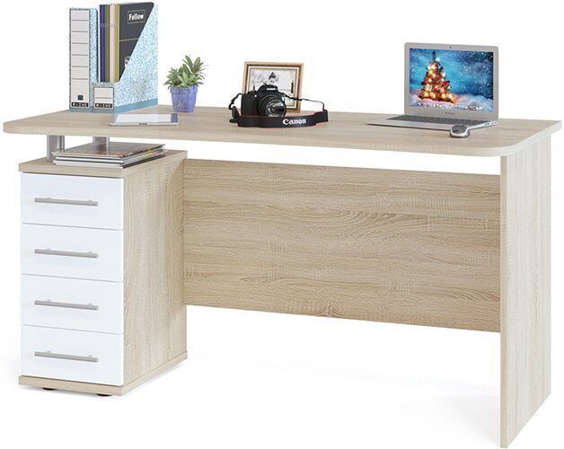 Компьютерный стол Сокол КСТ-105.1 дуб сонома/белый