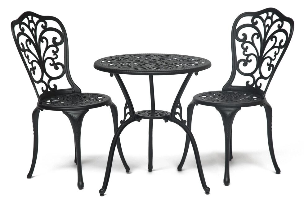 Комплект  Стол и два стула Secret De Maison «Романс» (Romance) (Чёрный)