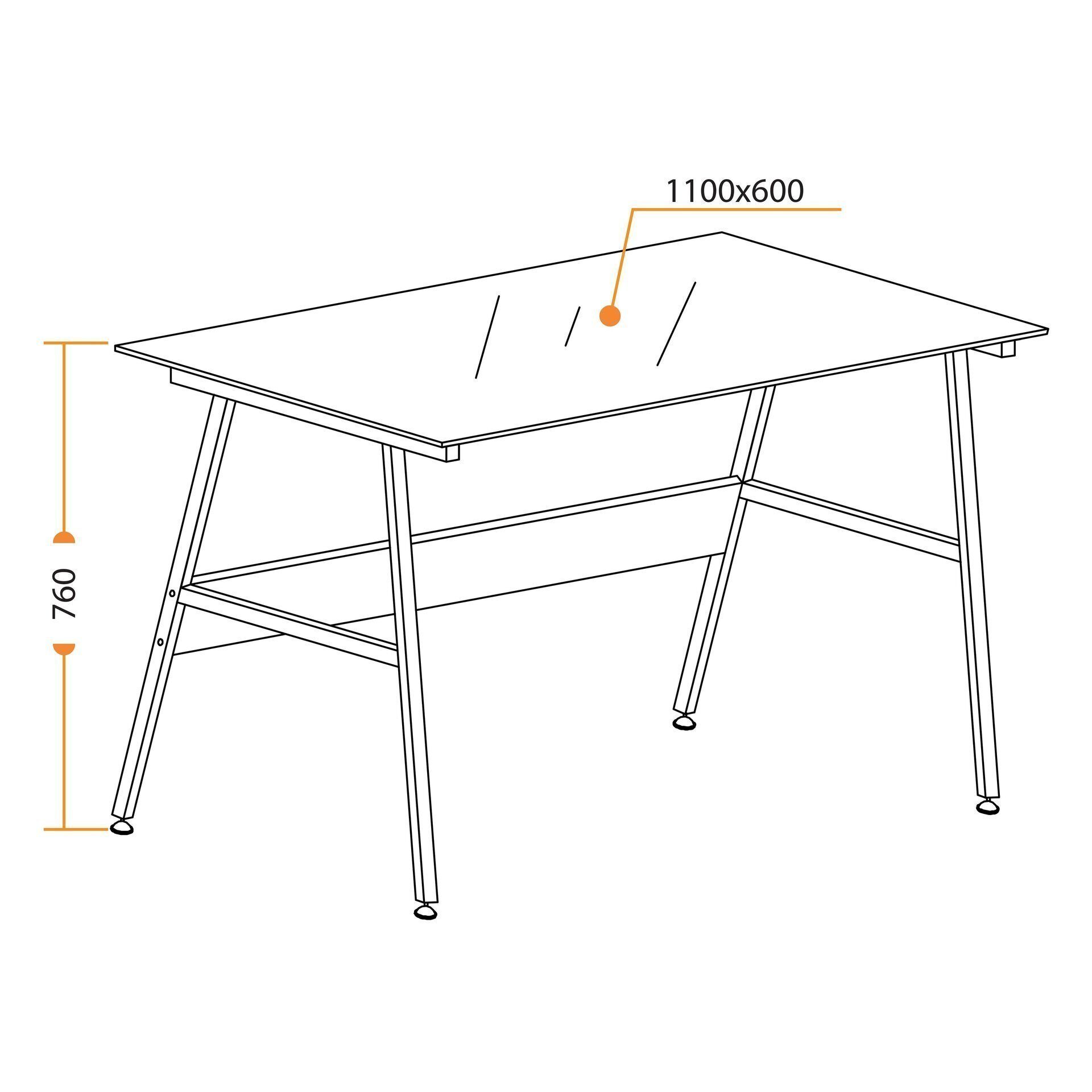 Cтол  компьютерный GD-04 white (белый)