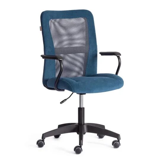 Кресло STAFF флок/ткань  синий/серый